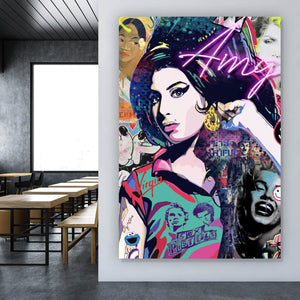 Spannrahmenbild Pop Art Amy Hochformat