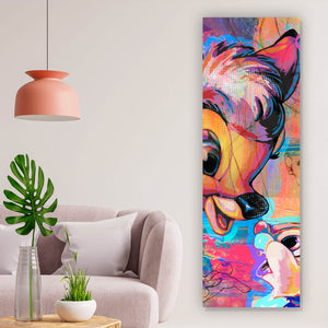 Poster Pop Art Bamby mit Hase Panorama Hoch
