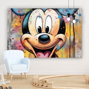 Spannrahmenbild Pop Art Micky Portrait Querformat