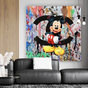 Aluminiumbild Pop Art Micky Portrait No.2 Quadrat