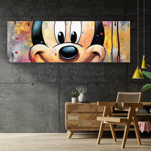 Acrylglasbild Pop Art Micky Portrait Panorama