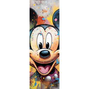 Aluminiumbild Pop Art Micky Portrait Panorama Hoch