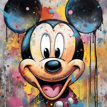 Lade das Bild in den Galerie-Viewer, Aluminiumbild Pop Art Micky Portrait Quadrat
