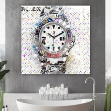 Lade das Bild in den Galerie-Viewer, Poster Pop Art Uhr Bling Quadrat
