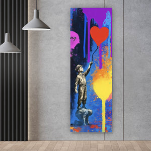 Poster Pop Art Wandbild mit inspirierendem Zitat Panorama Hoch