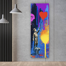Lade das Bild in den Galerie-Viewer, Aluminiumbild Pop Art Wandbild mit inspirierendem Zitat Panorama Hoch
