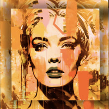 Lade das Bild in den Galerie-Viewer, Poster Porträt einer Frau in abstrakter Form Quadrat
