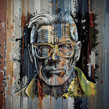 Lade das Bild in den Galerie-Viewer, Poster Porträt Mann mit Brille Quadrat
