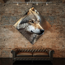 Lade das Bild in den Galerie-Viewer, Poster Portrait eines ausdrucksstarken Wolfes Raute
