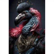 Lade das Bild in den Galerie-Viewer, Aluminiumbild Portrait eines majestätischen Vogels Digital Art Hochformat

