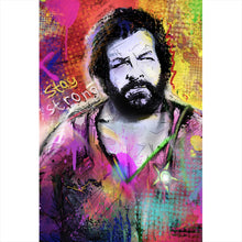 Lade das Bild in den Galerie-Viewer, Spannrahmenbild Portrait Schauspieler in Graffiti Optik Hochformat
