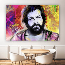 Lade das Bild in den Galerie-Viewer, Acrylglasbild Portrait Schauspieler in Graffiti Optik Querformat
