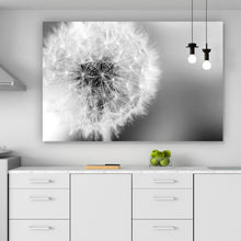 Lade das Bild in den Galerie-Viewer, Leinwandbild Pusteblume bei Dämmerung Querformat
