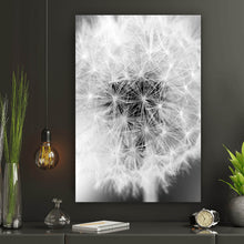 Lade das Bild in den Galerie-Viewer, Aluminiumbild Pusteblume bei Dämmerung Hochformat
