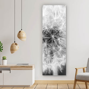 Acrylglasbild Pusteblume bei Dämmerung Panorama Hoch