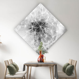 Acrylglasbild Pusteblume bei Dämmerung Raute