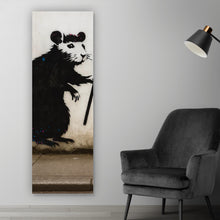 Lade das Bild in den Galerie-Viewer, Acrylglasbild Ratte mit provokanter Botschaft Panorama Hoch
