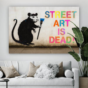 Acrylglasbild Ratte mit provokanter Botschaft Querformat