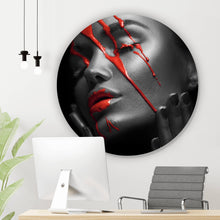 Lade das Bild in den Galerie-Viewer, Aluminiumbild Red Face Kreis
