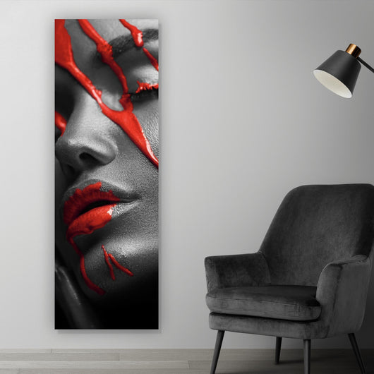 Leinwandbild Red Face Panorama Hoch