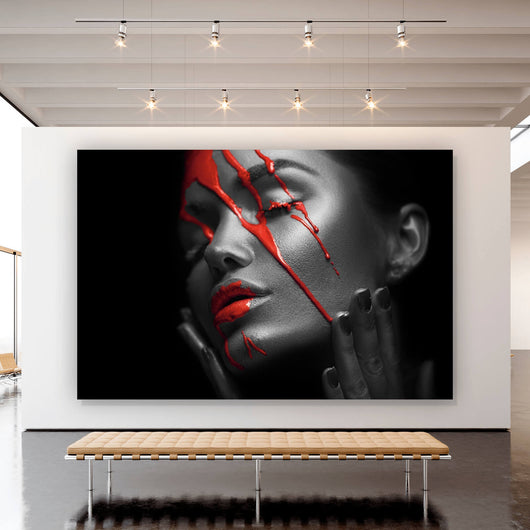 Poster Red Face Querformat