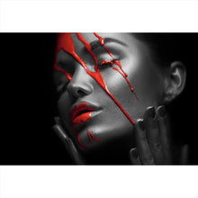 Lade das Bild in den Galerie-Viewer, Leinwandbild Red Face Querformat
