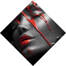 Lade das Bild in den Galerie-Viewer, Leinwandbild Red Face Raute
