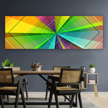 Lade das Bild in den Galerie-Viewer, Spannrahmenbild Regenbogen Geometrie Panorama
