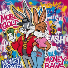 Lade das Bild in den Galerie-Viewer, Poster Reiche Hasengang Graffiti Quadrat
