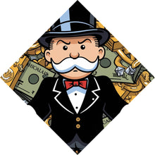 Lade das Bild in den Galerie-Viewer, Aluminiumbild Reicher Mann Geldscheine Diamanten Kunst Raute

