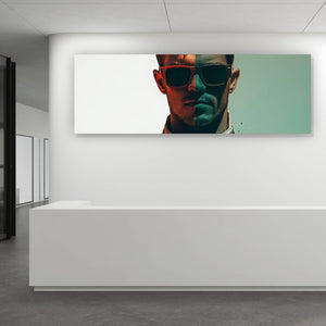 Poster Rennfahrer Porträt Panorama