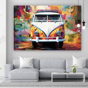 Acrylglasbild Retro Bus Abstrakt Querformat