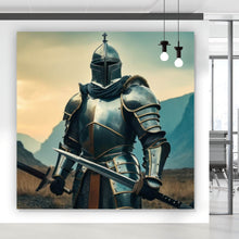 Lade das Bild in den Galerie-Viewer, Poster Ritter majestätisch mit zwei Schwertern Quadrat
