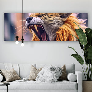 Poster Rockiger Leopard der singt Panorama