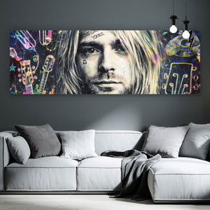 Aluminiumbild Rockiges Musik Porträt Panorama