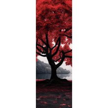 Lade das Bild in den Galerie-Viewer, Leinwandbild Roter Baum an mystischem See Panorama Hoch
