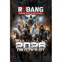 Lade das Bild in den Galerie-Viewer, Poster RVBANG 2026 Logo mit Reiter und Datum Hochformat
