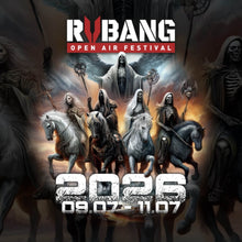 Lade das Bild in den Galerie-Viewer, Aluminiumbild RVBANG 2026 Logo mit Reiter und Datum Quadrat
