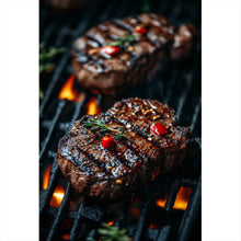 Lade das Bild in den Galerie-Viewer, Leinwandbild Saftiges Steak Grill Genuss Hochformat
