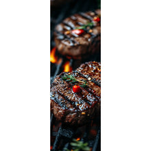 Lade das Bild in den Galerie-Viewer, Spannrahmenbild Saftiges Steak Grill Genuss Panorama Hoch
