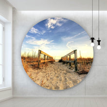 Lade das Bild in den Galerie-Viewer, Aluminiumbild Sandstrand Kreis
