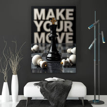 Lade das Bild in den Galerie-Viewer, Poster Schachfiguren mit inspirierender Botschaft Hochformat
