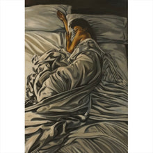 Lade das Bild in den Galerie-Viewer, Spannrahmenbild Schlafende Frau im Zeichenstil Hochformat
