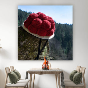 Spannrahmenbild Schwarzwaldhut Quadrat