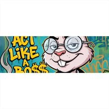 Lade das Bild in den Galerie-Viewer, Poster Selbstbewusster Hasenboss Panorama
