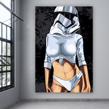 Lade das Bild in den Galerie-Viewer, Aluminiumbild Sexy Stormtrooper Girl Hochformat
