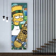 Lade das Bild in den Galerie-Viewer, Spannrahmenbild Skateboarder Graffiti Panorama Hoch
