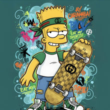 Lade das Bild in den Galerie-Viewer, Aluminiumbild Skateboarder Graffiti Quadrat
