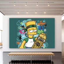 Lade das Bild in den Galerie-Viewer, Aluminiumbild Skateboarder Graffiti Querformat
