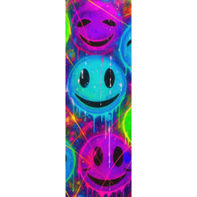 Lade das Bild in den Galerie-Viewer, Aluminiumbild Smileys in Neon Farben Panorama Hoch
